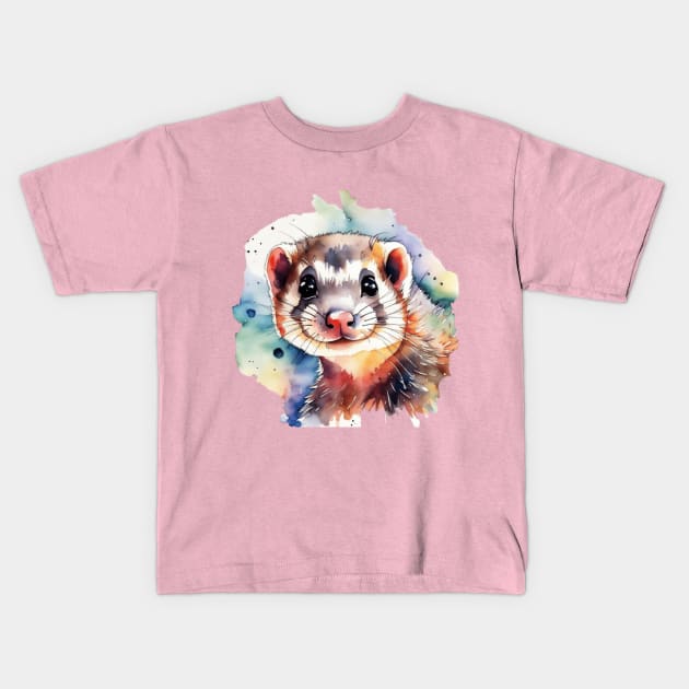 Cute ferret gift ideas, ferret tees Kids T-Shirt by WeLoveAnimals